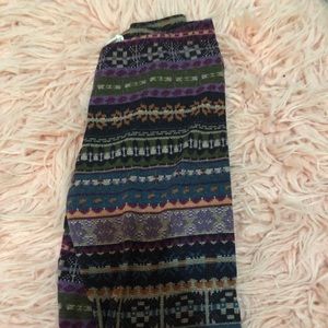 Patterned wool leggings
